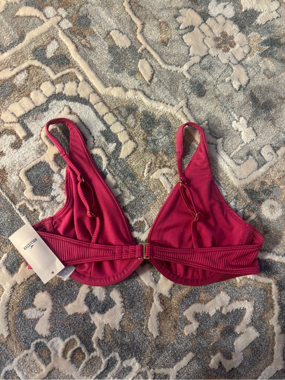 Hollister Ribbed Underwire Bikini Top - Raspberry Pink - Picture 2 of 5